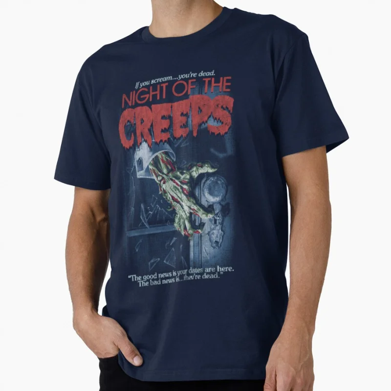 

Retro film movie funny music action Night of the creeps Scary Halloween Gift T shirt Large size Tops 100% cotton printed Clothes