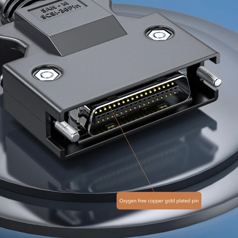 SCSI Servo ข้อมูลสาย CN36P SCSI Data Cable Extension Cord 8 มม. เส้นผ่านศูนย์กลาง 28AWG