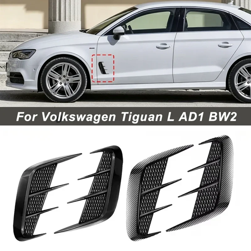 Shark Gills Side Fender Sticker Simulation Air Intake Trim For Volkswagen Tiguan L AD1 BW2 Body Accessories