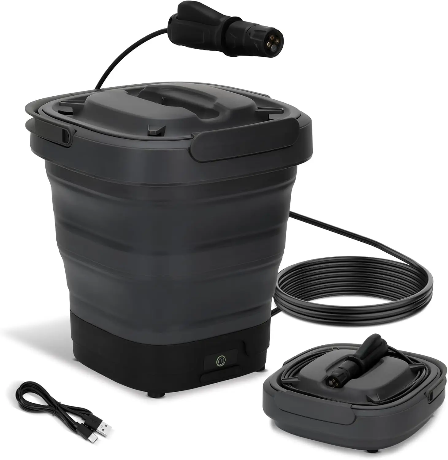 

Portable Pressure Washer 3.2Gal, 290PSI, Foldable, 4-in-1 Nozzle, Type-C Charging, for Garden, Car, Bike, Pet, Camping