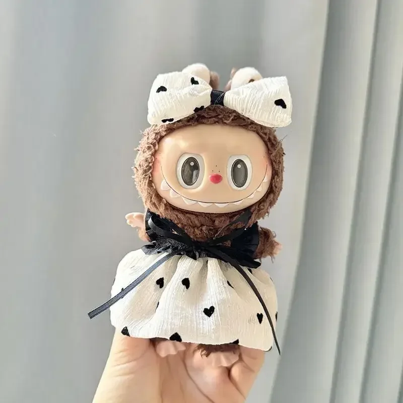 17cm Mini Plush Doll'S Clothes Outfit Accessories For Korea Kpop Exo Labubu dress Idol V1 V2 Strap skirt set Clothing Gift