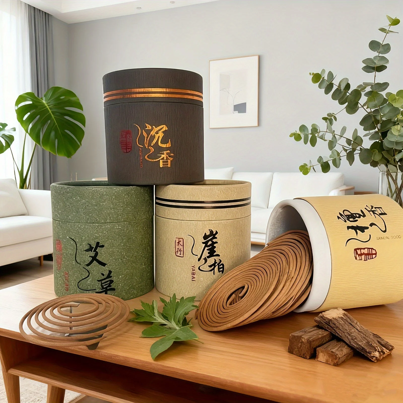 A Set of 24 Sandalwood Incense Sticks, Which Can Be Used to Make 48 Incense Tablets, Is Perfect for Purifying the Air and Eliminating Odors It Is an Ideal Choice for Home Cleaning, Meditation, Yoga, and Clearing Away Negative Energy, Suitable for Home and Office Use.