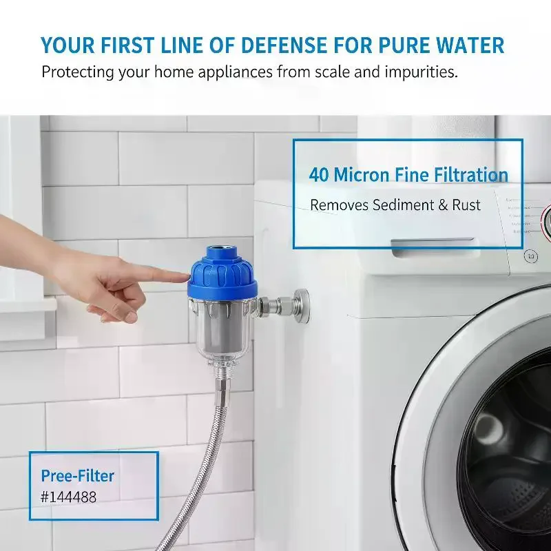 Electric Water Heater Pre-filter: Stainless Steel Purifier Washing Machine Faucet Shower Anti-scaling