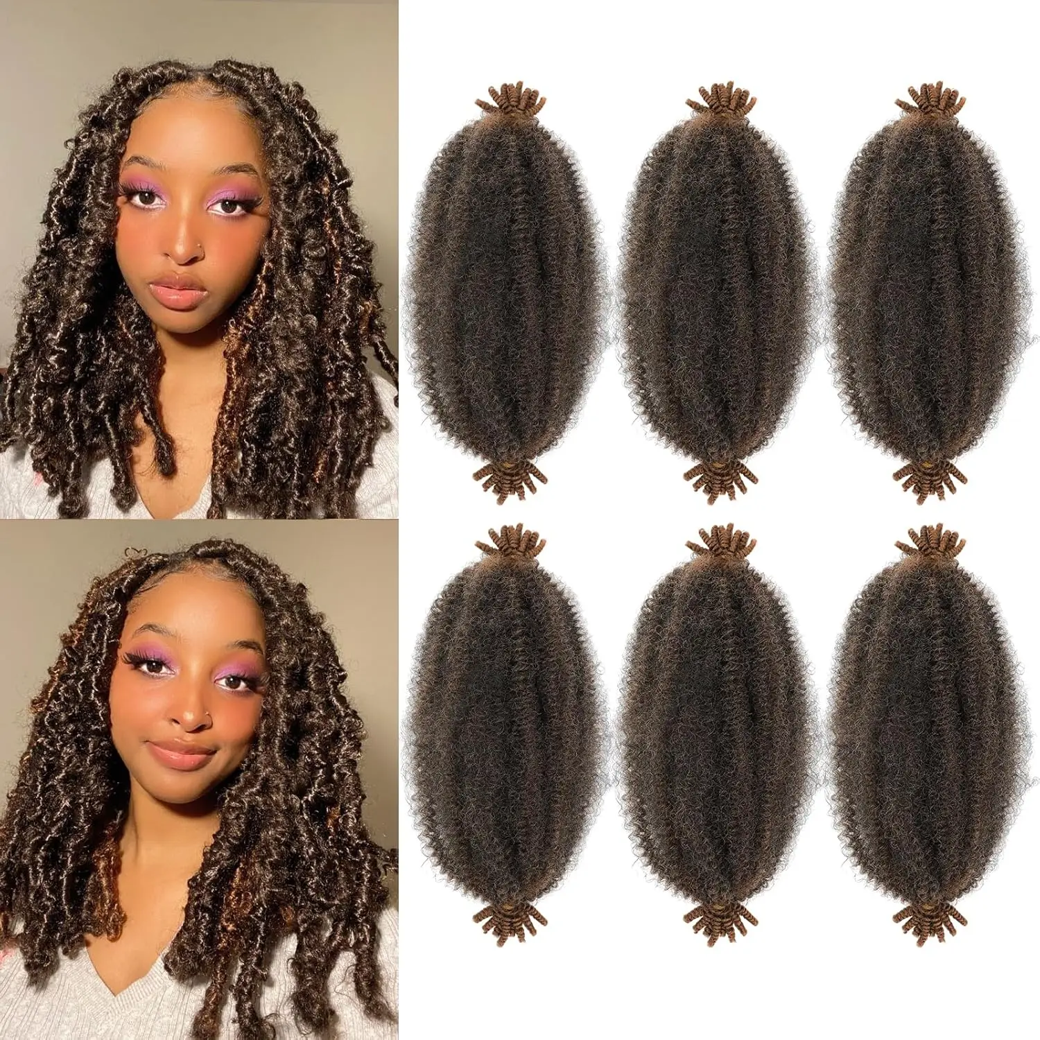 Veerkrachtig Afro Twist Haar Pre Fluffed Spring Twist Haar Afro Twist Haar Voor Zachte Locs Marley Twist Vlechthaar Synthetisch