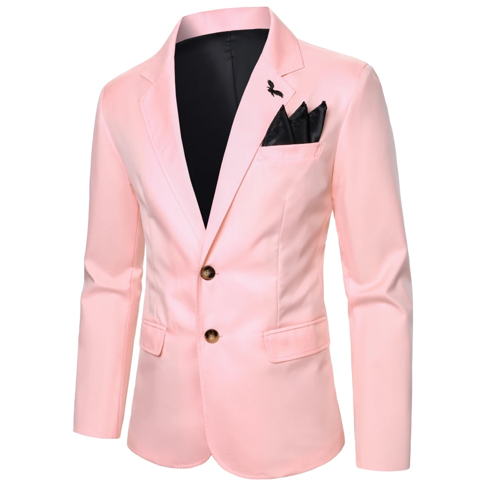 

Мужской костюм, однотонный, с вышивкой орла, простой стиль, мужское пальто, свадебный банкет, вечеринка, сценическое выступление, мужской пиджак