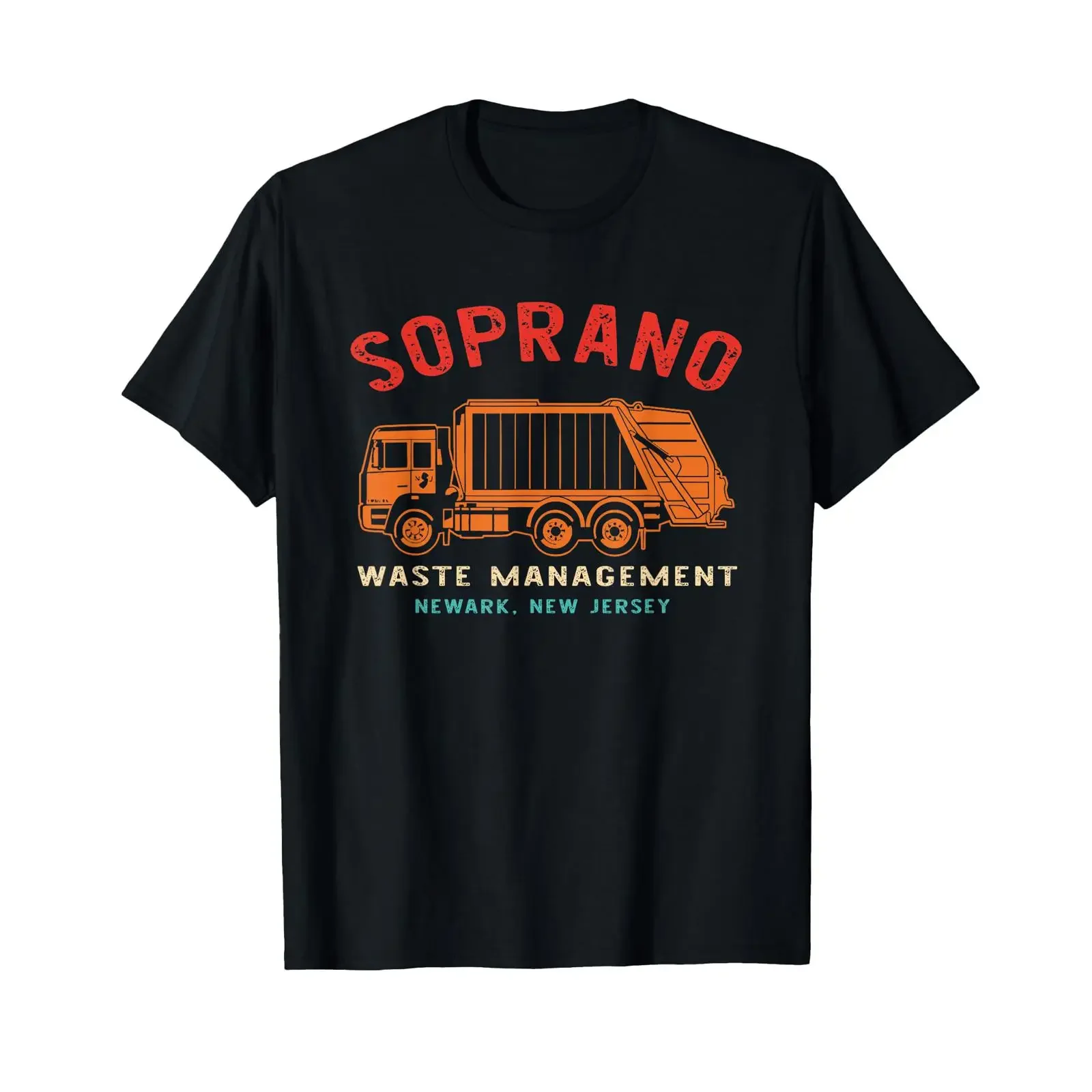 Soprano Waste Management Newark New Jersey Retro T Shirt vintage Washed Versatile Top For Everyday Wear Breathable Stretched