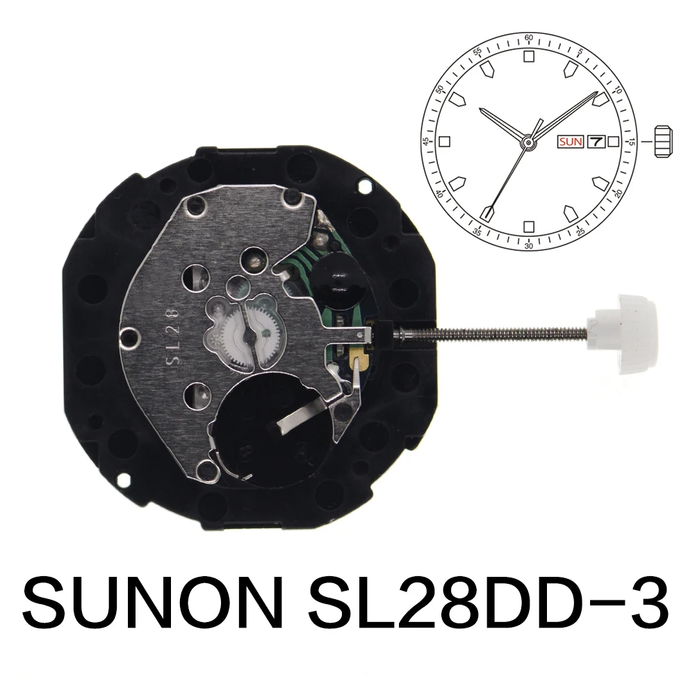 Sunon SL28DD-3H Quartz Movement Watch SL28 China  Replacement Date Display Three Hands Calendar  A Cheap Alternative To 2105