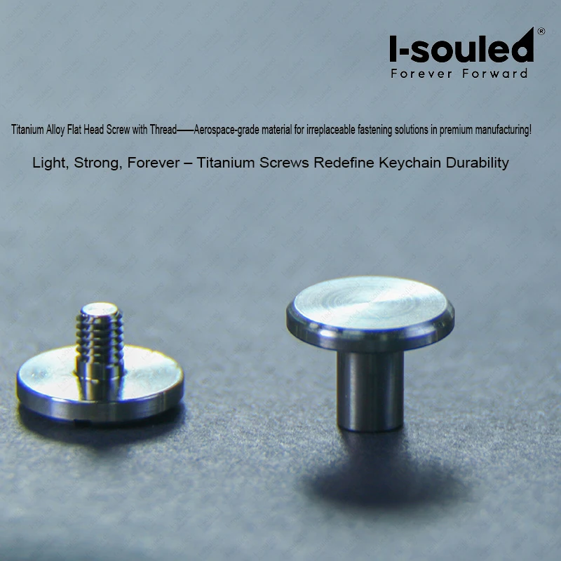 2 PCS Titanium Barrel Nut 10mm Mushroom Head Screws | Anti-Rust Flat Top Rivets for Bags/Belts
