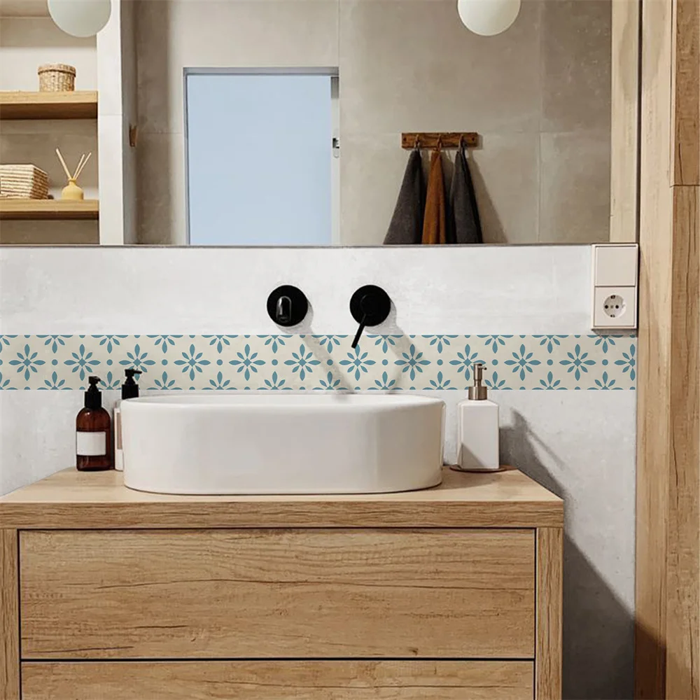 Mosaik Badezimmer Taille Linie Wandaufkleber Wasserdicht Peel & Stick Kunst Backsplash Küche Büro Sockel Linie Dekor Tapete – Detail 28