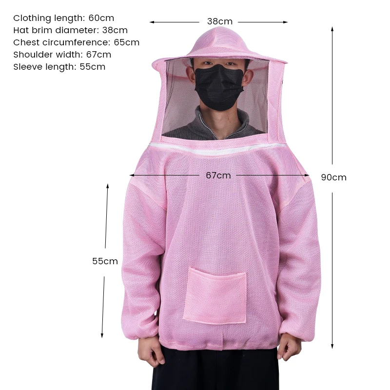 Beekeeping Clothes Professional Apiculture Bee Dress Mesh Breathable with Hat Protection Beekeeping Suit view 3