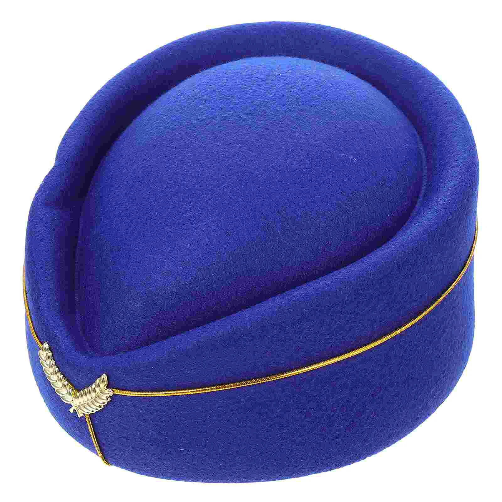 Stewardess Beret Hat Cosplay Uniform Headgear Flight Attendant Band Costume Airplane Hostess Caps Decor Accessories Dress