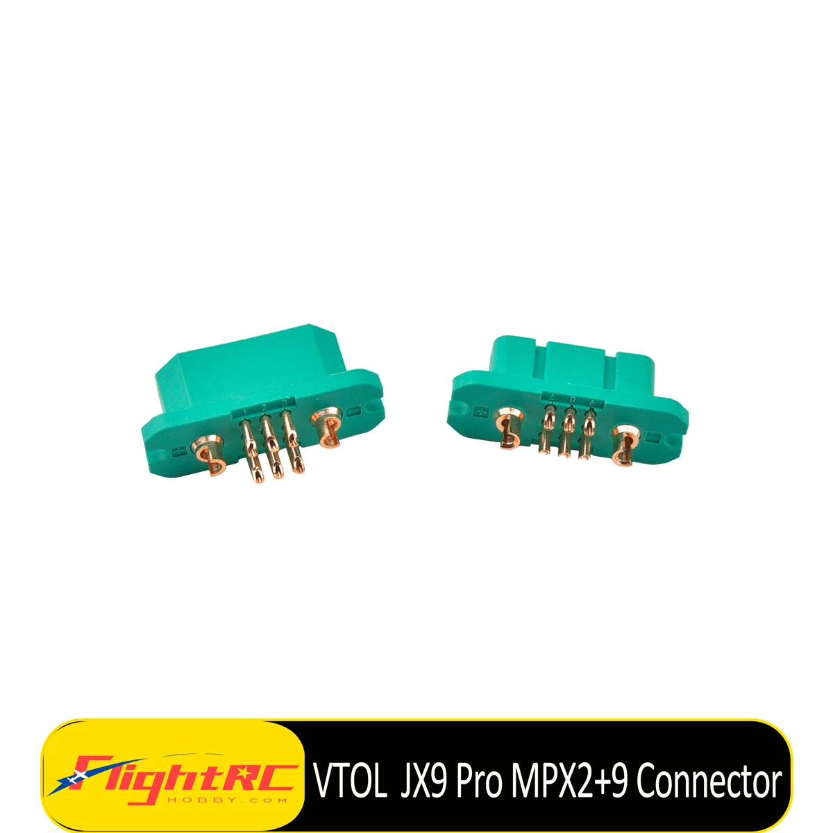 2 Pair VTOL Pro MPX2+9 Connector JX9 Multi Wire Servo Extension Male Female Plug Signal For RC Model