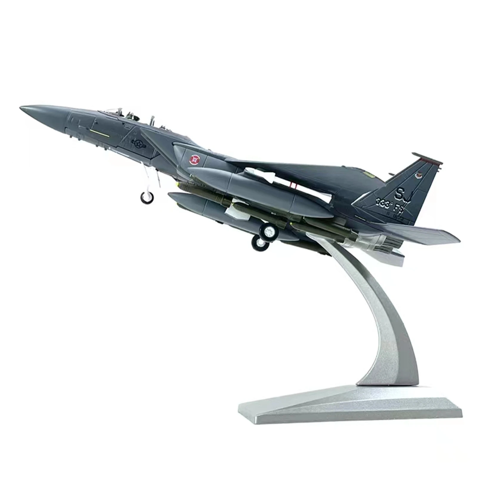 

20cm 1/100 F-15E Strike Eagle Combat Bomber Diecast Alloy Military Aircraft Model w/Base High Detailed Collectible Decor