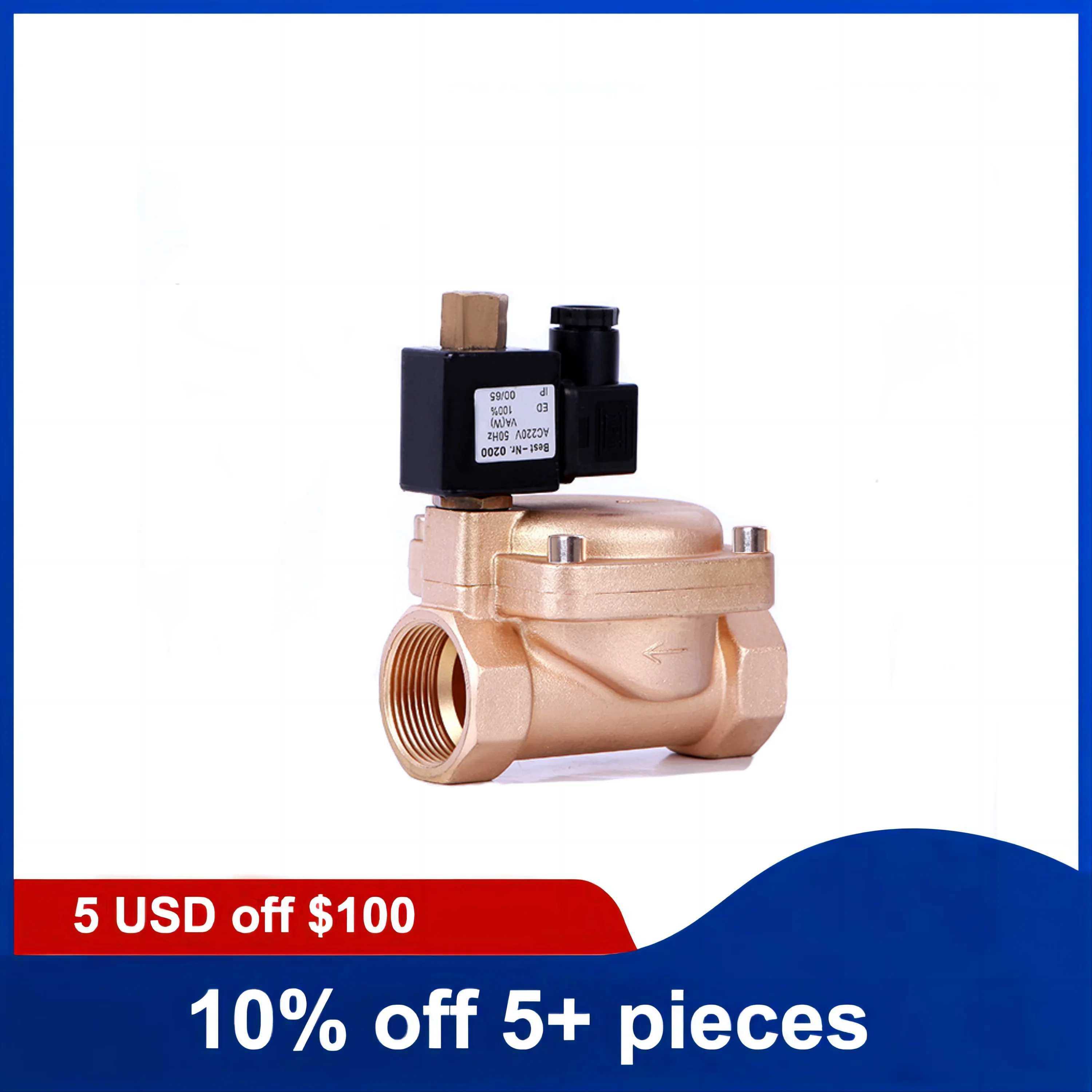 1-1/4'' Normally Open 16bar Solenoid Valve  Pilot Acting 220V 12V 24V Brass High Pressure Solenoid Valve