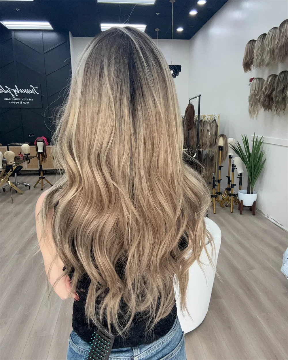 Ash Golden Blonde Blend Lace Front Wigs for Woman Natural Women Wig Pre Plucked Hairline Synthetic High Quality Fiber Cosplay