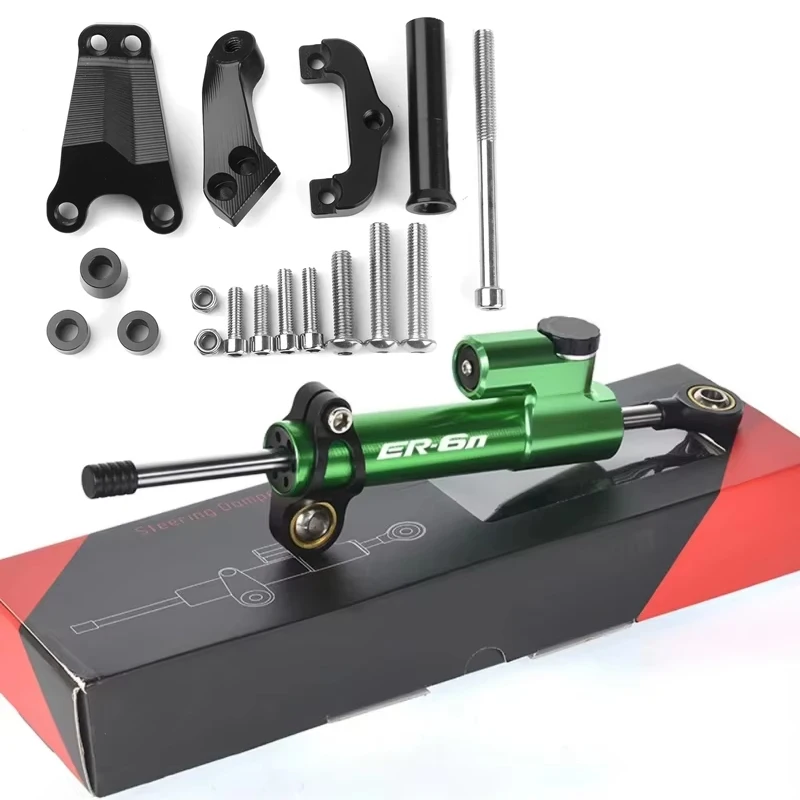 

Motorcycles CNC Aluminum Adjustable Steering Stabilize Damper Bracket Mount Kit For Kawasaki ER6N 2012 - 2016