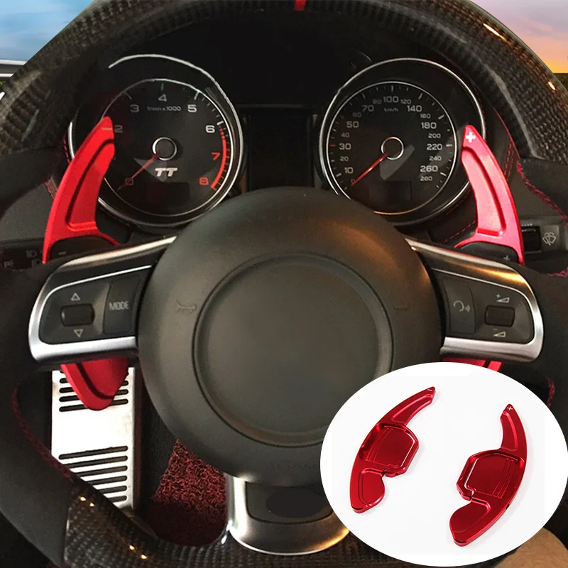 

Car Aluminum Steering Wheel Shift Paddle Shifter Gear Extention For Audi A3 A4L A5 Q3 Q5 TT S3 R8 Auto Interior Car-styling