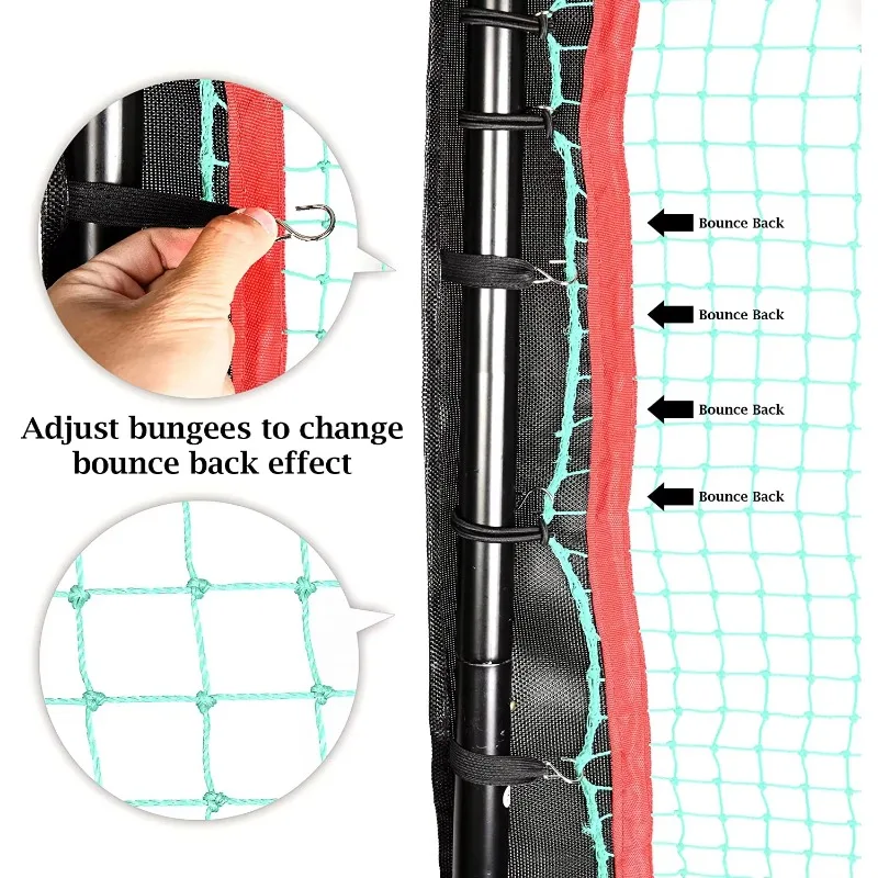 Rangka Baja dengan Jaring Nilon untuk Latihan Passing, Shooting, Catching, Reacting, Lacrosse Rebounder