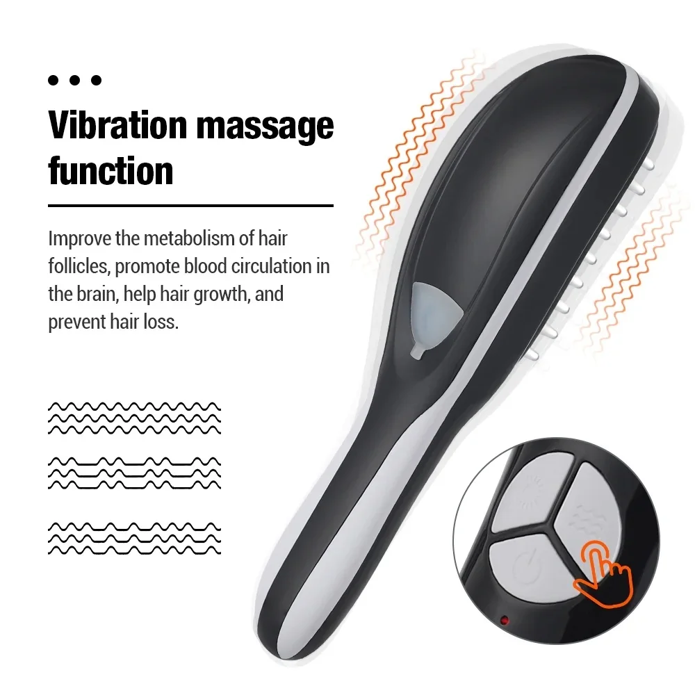 Electric massage comb for hair loss prevention, meridian head massage device, phototherapy hair care comb, colorful hair care ma image 5