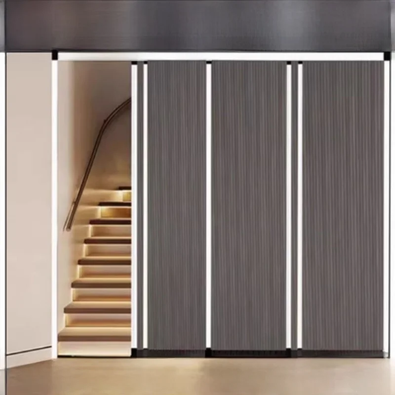 Puerta corredera de panal de ación de aluo, partición de baño Invisible a prueba de viento, estilo mata moderno...