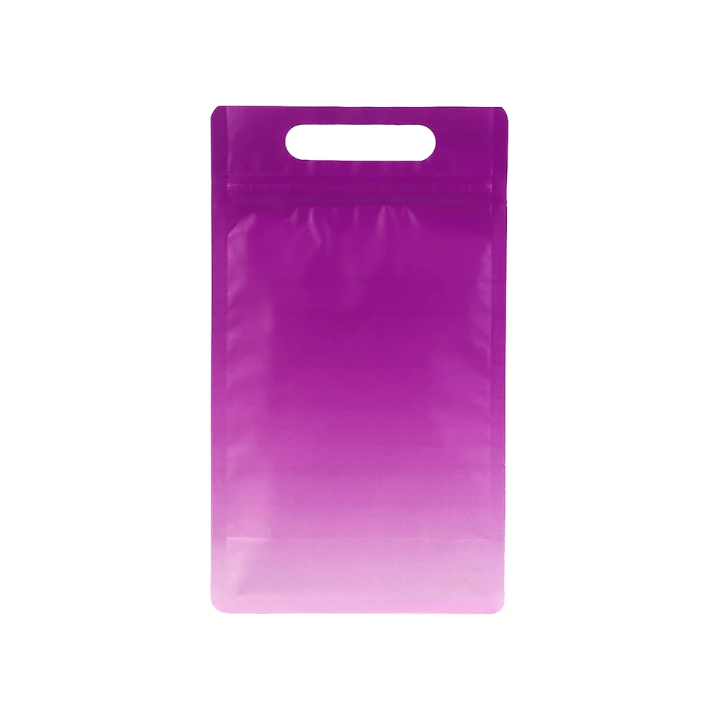 Resuable Multi-Pp Storage Plastic Bags, Zip Lock Pouches, Smell- Proof with Hang Hole, Matte Purple, Eco Friendly, 50 Pcs