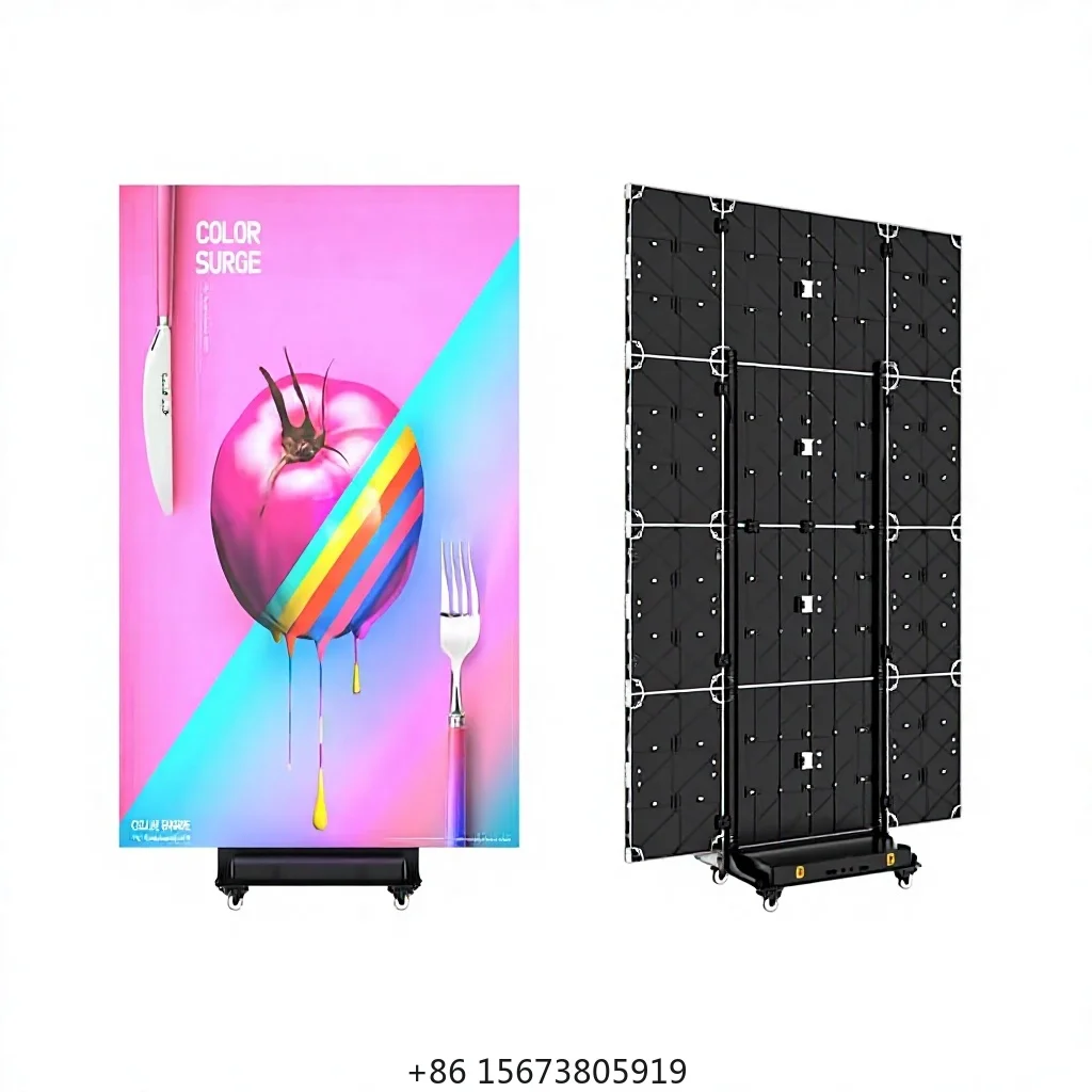 

Двусторонний светодиодный экран P1.8 P2.5 HD для помещений, уличный складной LED-дисплей-постер (трифолд)