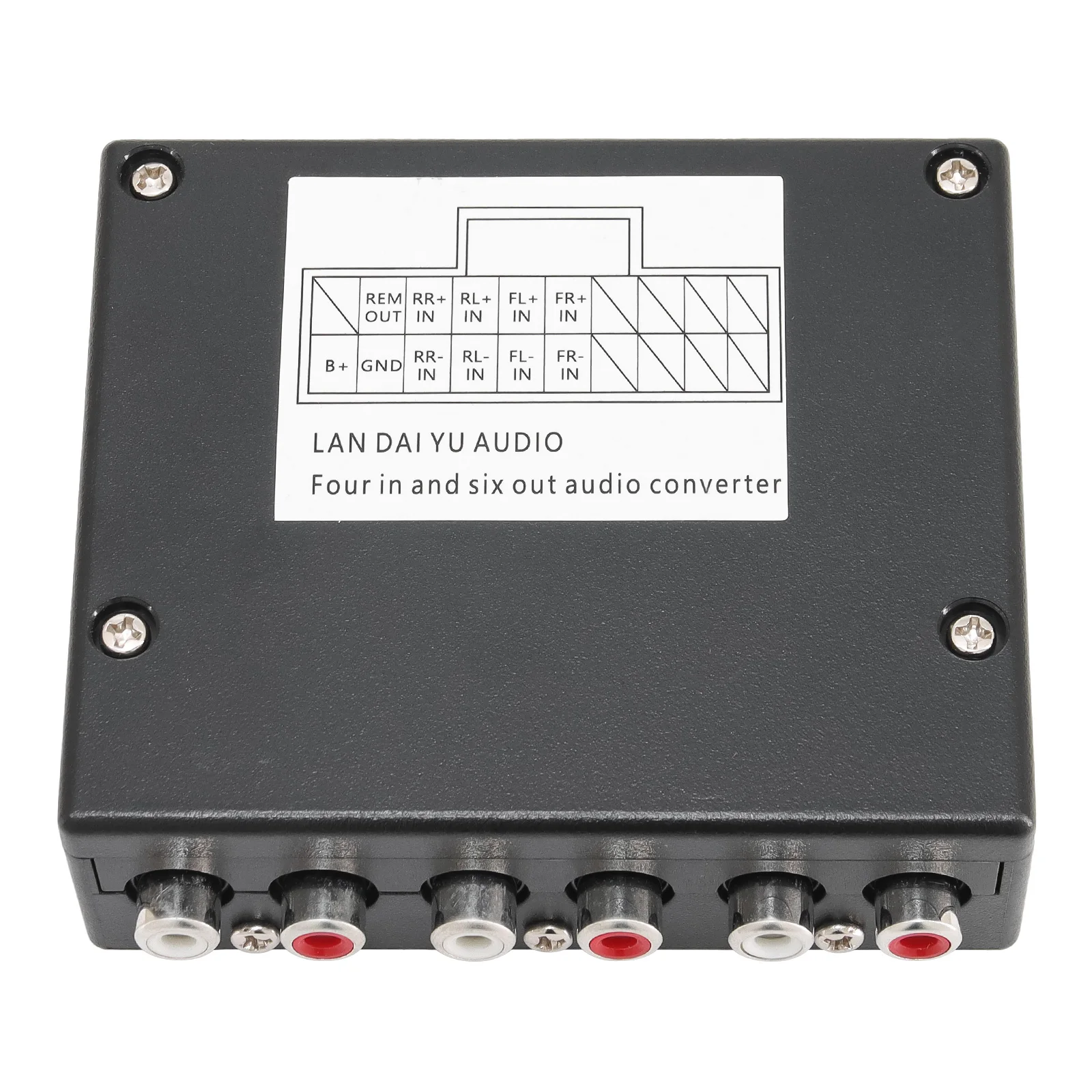 Car audio converter with 4-in 6-out 6-way high to low lossless docking Automotive equipment
