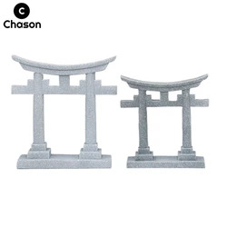 Sandstone Shrine Gate Japanese Tower Pavilion Fisherman Bridge Zen Ornament Rockery Garden Bonsai Lanscaping Aquarium Home Decor