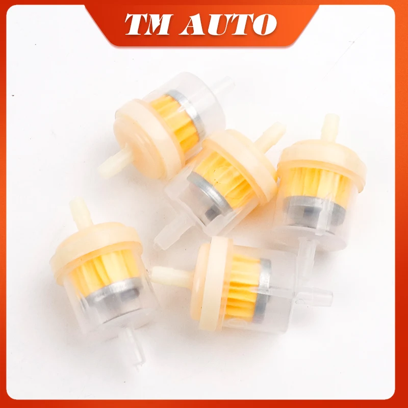 Universal 2/5pcs Gas Fuel Gasoline Oil Filter for Motorcycle Moped Scooter Motocross Go Kart Gasoline Fuel Filters Accessories