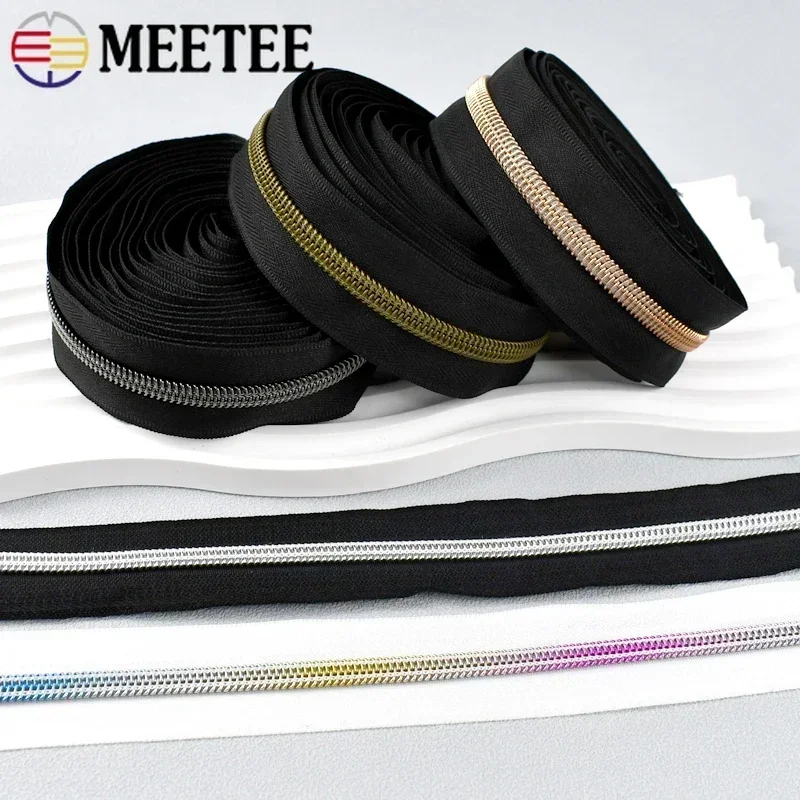 2-10Meter 3 #5 # Nylon Rits Tape Per Meter Spoel Plastic Zip Roll Tas Kleding Handtas Naaien Ritsen Reparatieset Accessoires