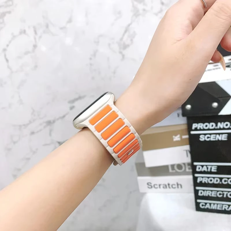 Silicone Strap for Apple watch 10 band 46mm 45mm 44mm 49mm 42mm 40mm 38 correa bracelet iwatch Series 9 8 7 6 5 SE good 2026 image 5