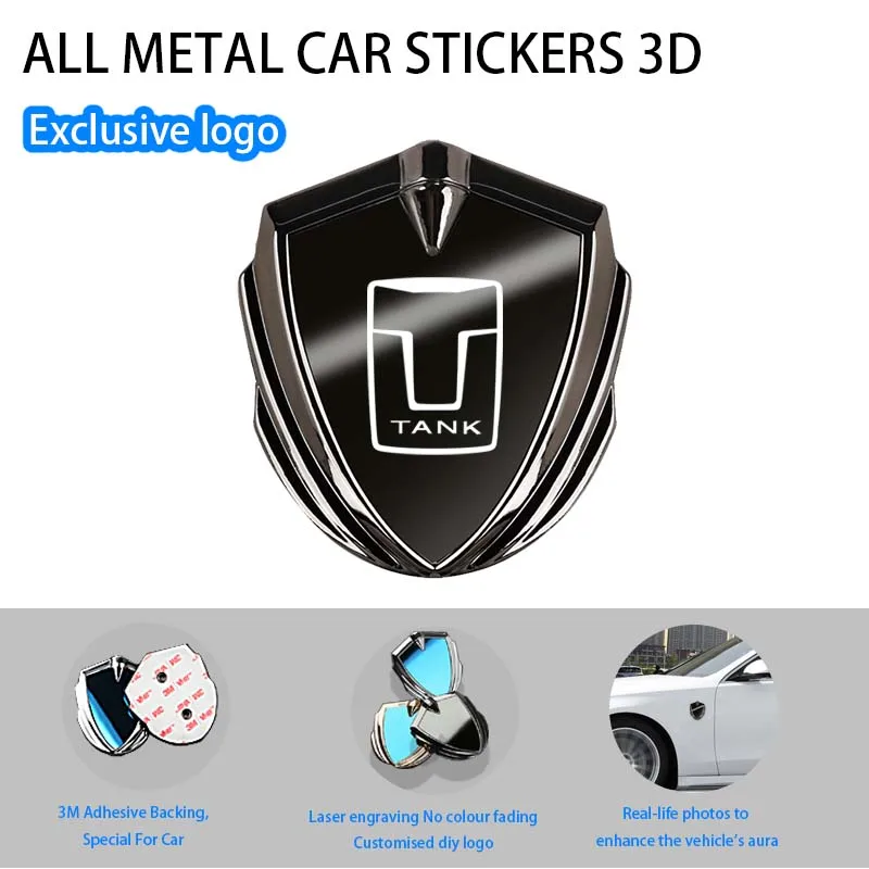 

For GWM Tank 300 500 700 400 Body Kit Grille Led floor mats Key 2025 Accessories Car Body Metal Shield 3D Emblem Sticker Badge