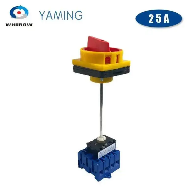 Isolating Switch YMD11-25B With Padlock Aluminum Pole 25A 32A 3P Load Break Power Cut Off Operation Outside Electrical Cabinet