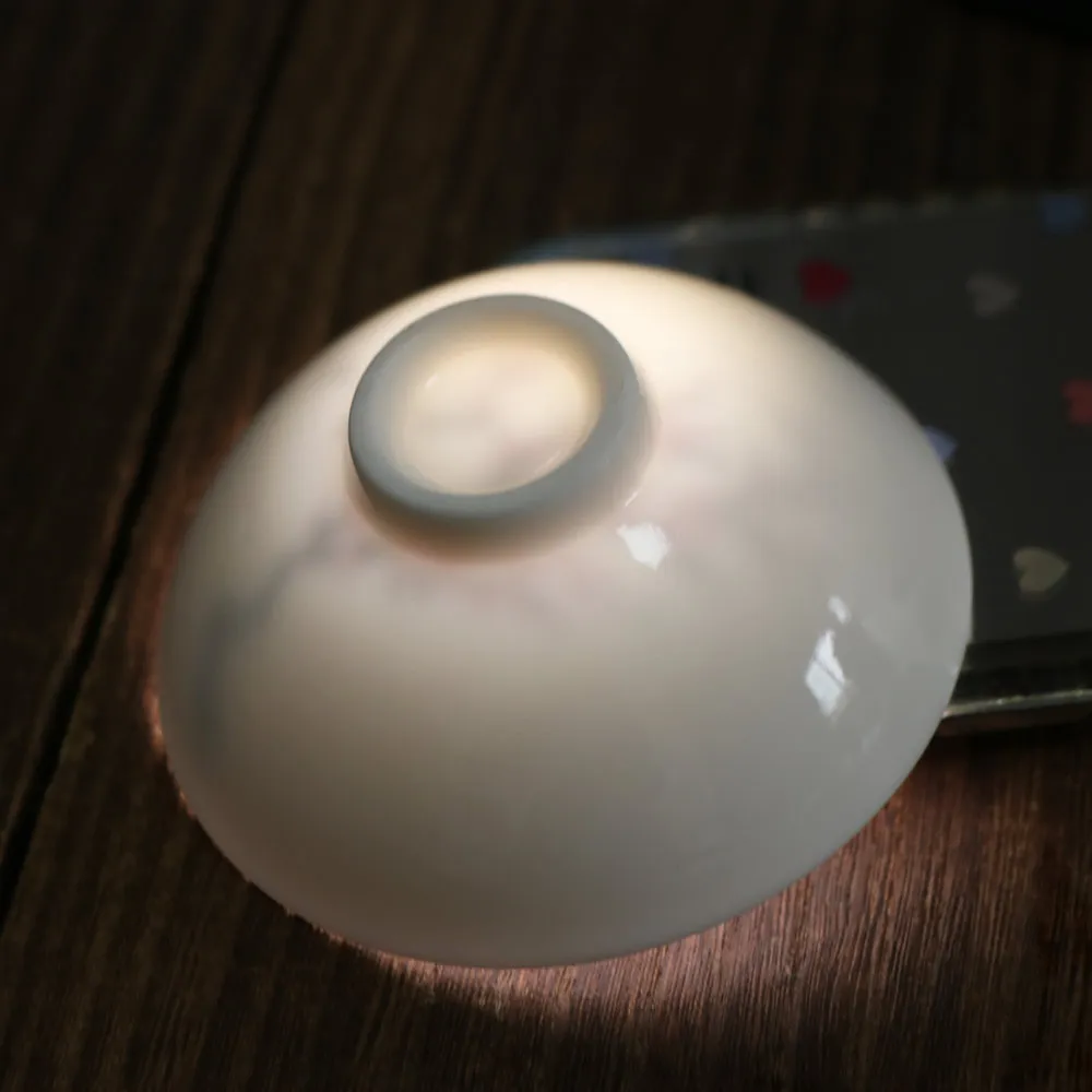 Creative Color Changing Teacup Cold/Hot Water Discoloration Unique Cold/Hot Water Bowl Food Grade Flower Pattern