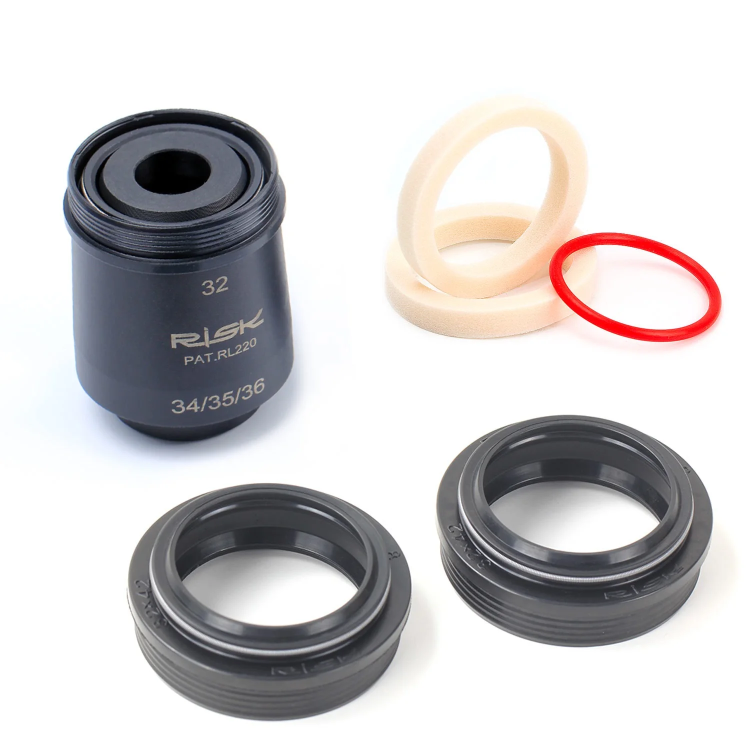 防塵フォームリング,32mm,34 35,36mm,自転車フロントフォーク用