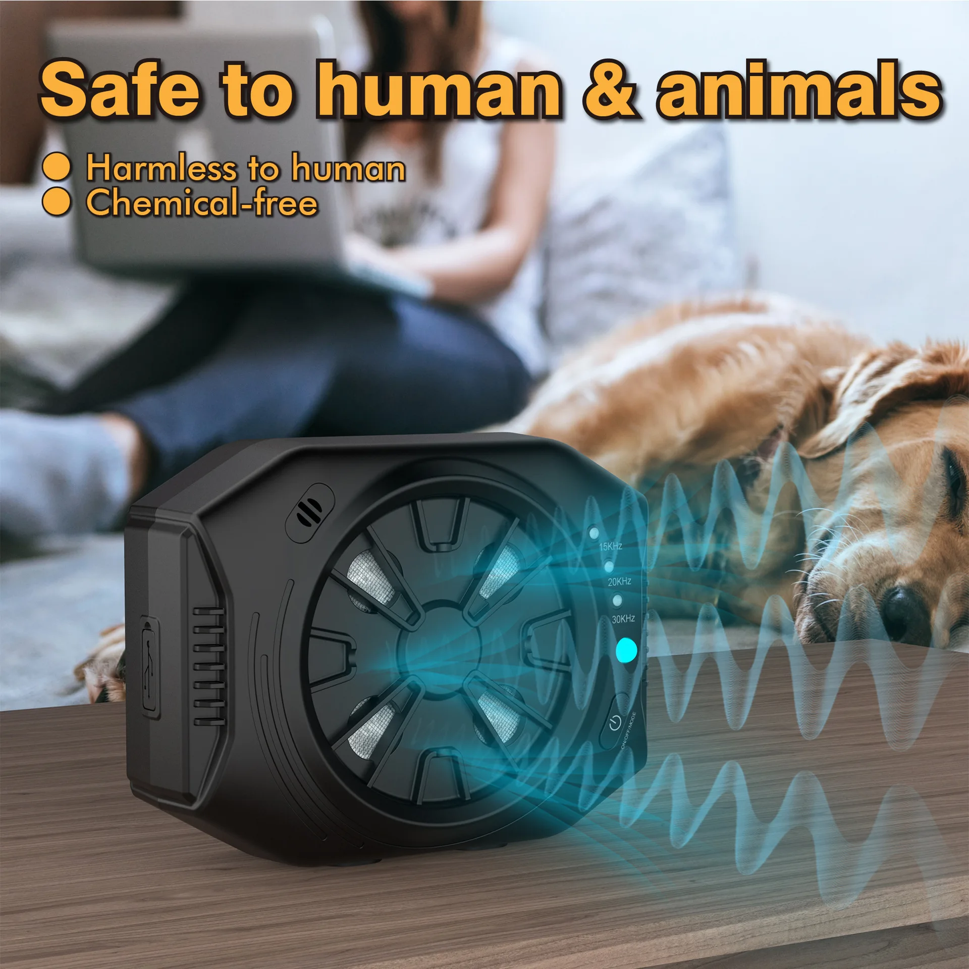 outdoor  dog trainer outdoor intelligent automatic barking ultrasonic anti-barking device pet supplies