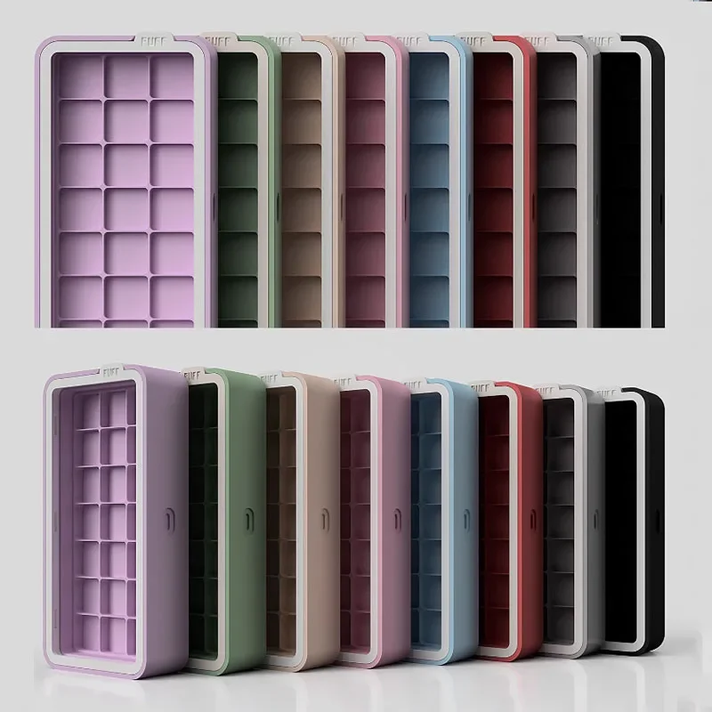 21Squares Keycap Organizer Dust-proof Resin Macaron Color Contrast Desktop Multifunctional Accessories Keycap Storage Boxes