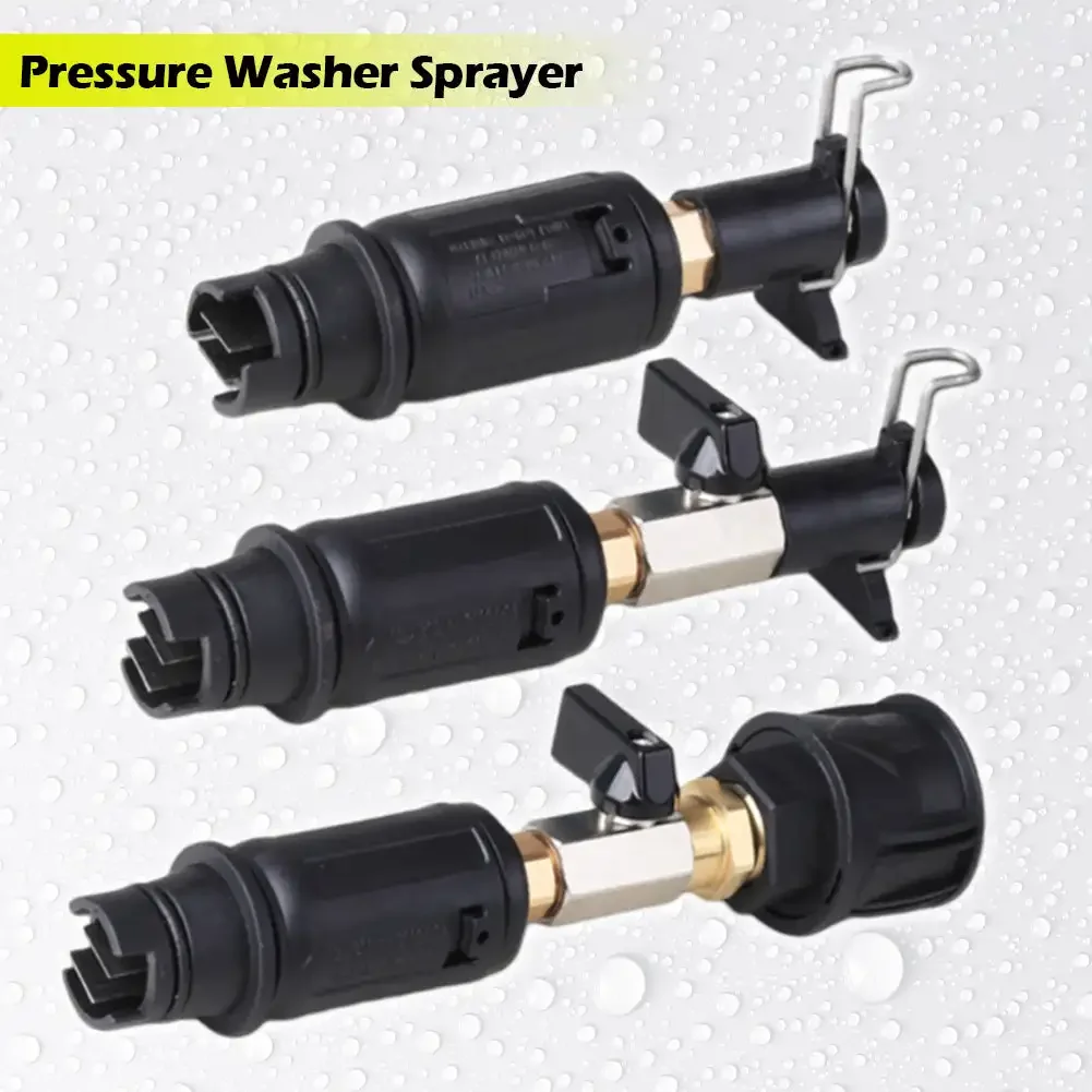 Quick Plug Connect High Pressure Washer Nozzle Sprayer Angle Adjustable 3000PSI for 8/9mm Krcher Connector Car Washer Nozzle