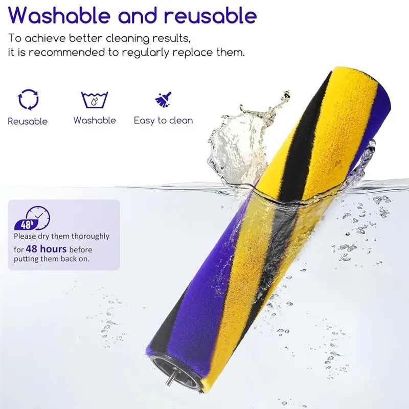 

Мягкая роликовая щетка и роликовые колесики для пылесосов Dyson V15 V12 Slim V10 Slim V8 Slim, запасная часть № 971634-01