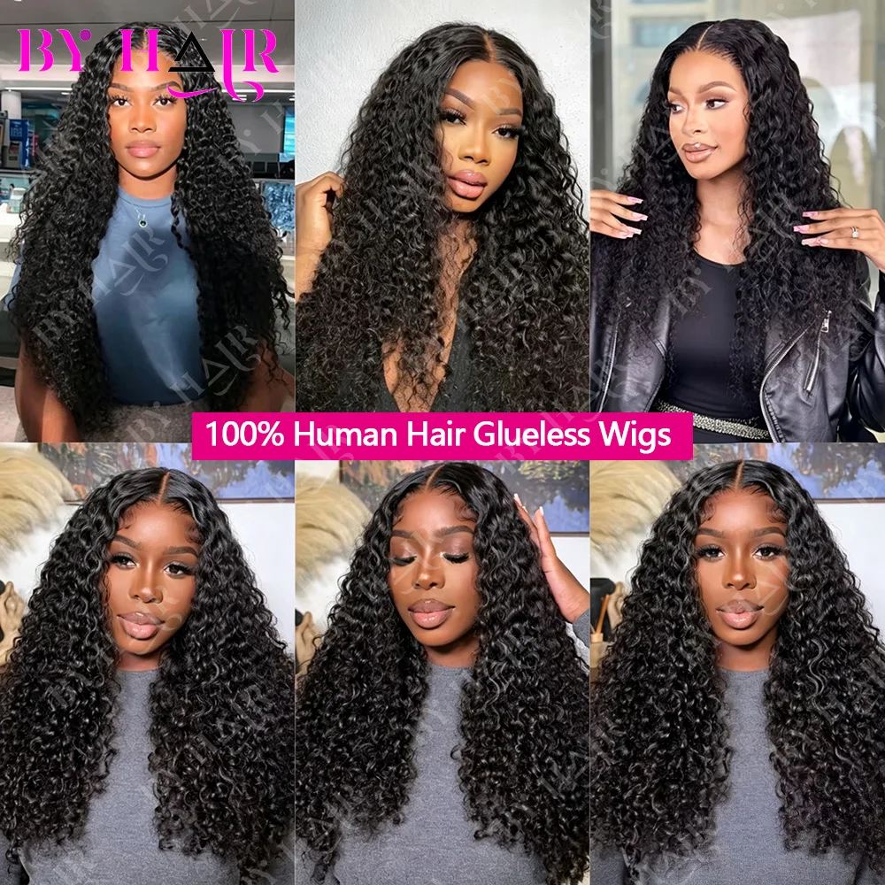 BY Hair 6x4 Water Wave Human Hair Wig Glueless Wig Human Hair Wigs Ready To Wear Pre-Cut Lace Glueless Curly Human Hair Wig Human Hair Lace Wigs Free Wigs Glueless Wig Human Hair Water Wave Wig For Women
