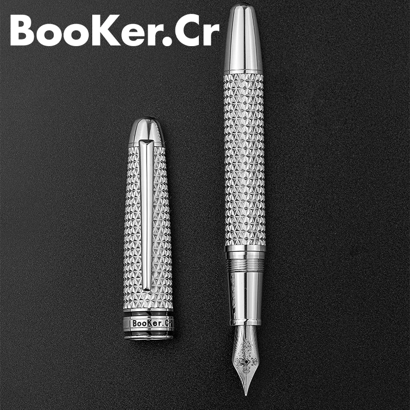 pluma-estilografica-no6-para-bookercr-patron-de-diamante-de-llama-punta-de-05mm-boligrafo-de-tinta-para-oficina-y-negocios-suministros-de-papeleria-para-estudiantes