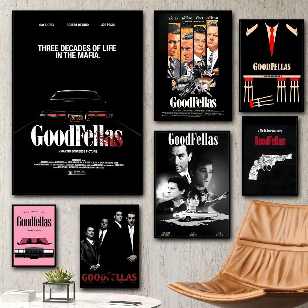 G-Goodfellas العصابات الكلاسيكية فيلم اللوحة الخط HD قماش المشارك غرفة المعيشة غرفة نوم بار الديكور الجمالي