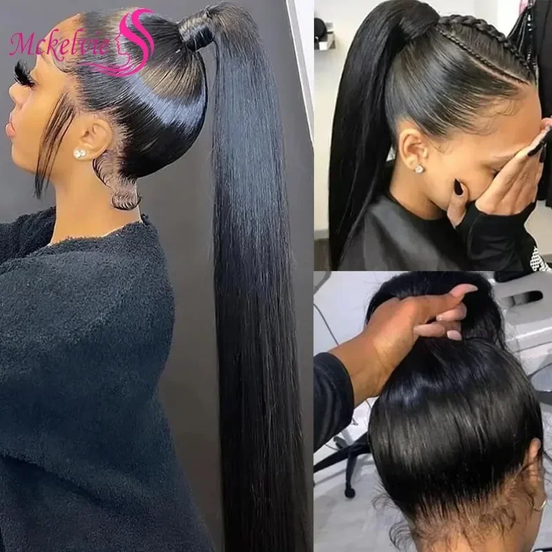 

New 360 Lace Long Straight Wigs 100% Human Hair Natural Color Brazilian Remy Hair Pre-Plucked 360 Transparent Lace For Women