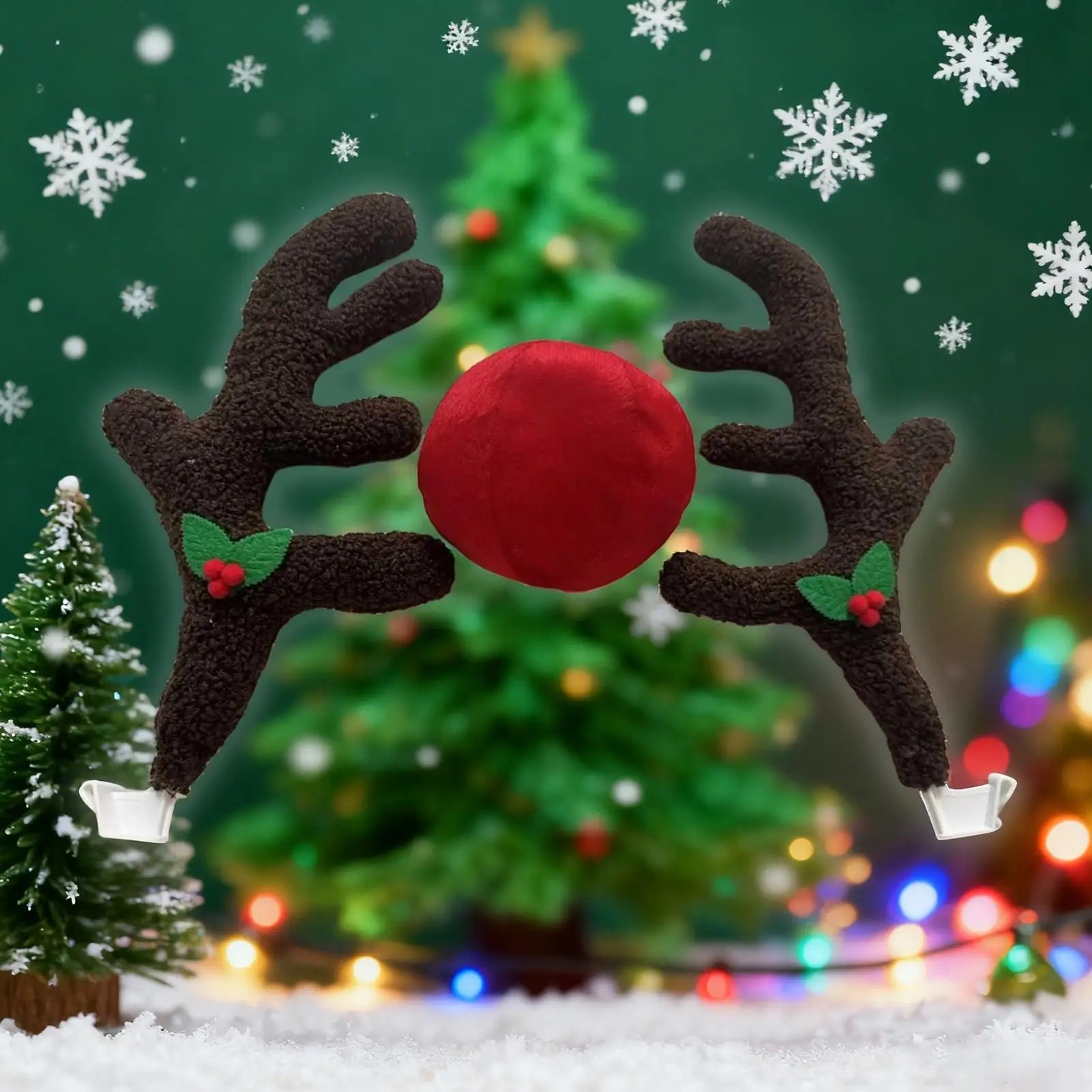 الرنة سيارة ديكور عطلة الخارجي السيارات الديكور الرنة سيارة عدة قرون لسيارات الدفع الرباعي فان شاحنة مركبة السيارات #4