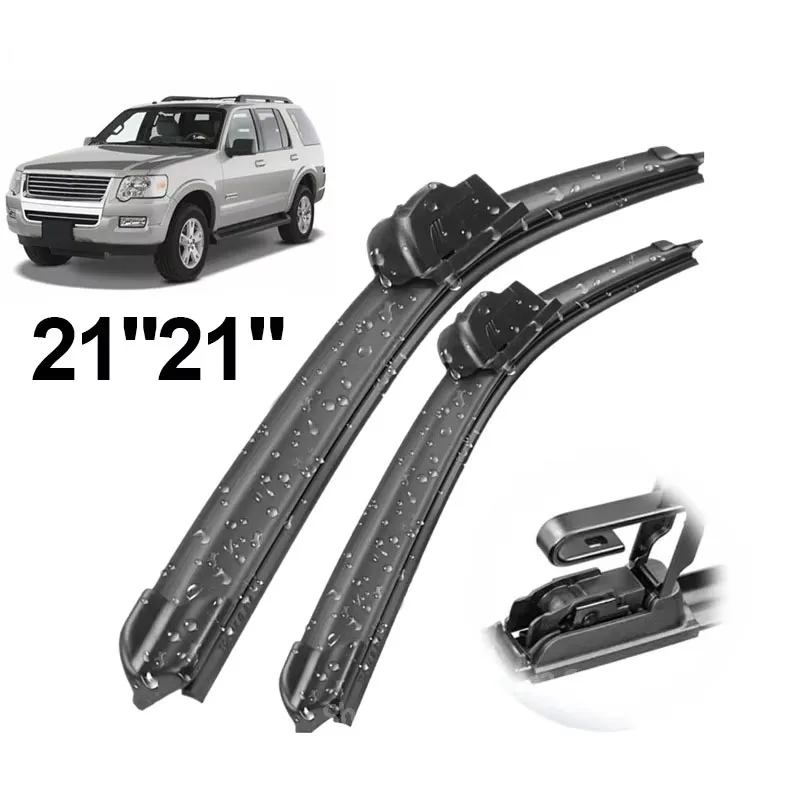 

Wiper LHD Front Wiper Blades For Ford Explorer 4 U251 2006 - 2010 Windshield Windscreen Window Car Rain Brushes 21"+21"