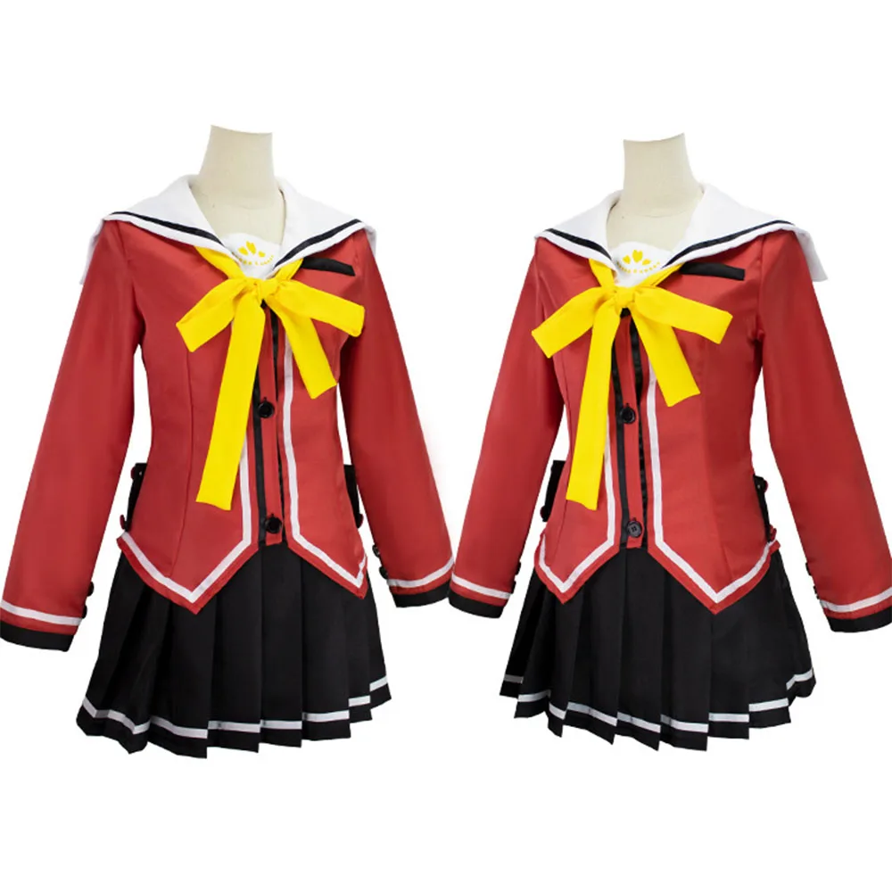 만화 코스프레 의상 Charlotte Tomori Nao with Loli SvRed 유니폼 카니발 무대 ix의 할로윈 쇼