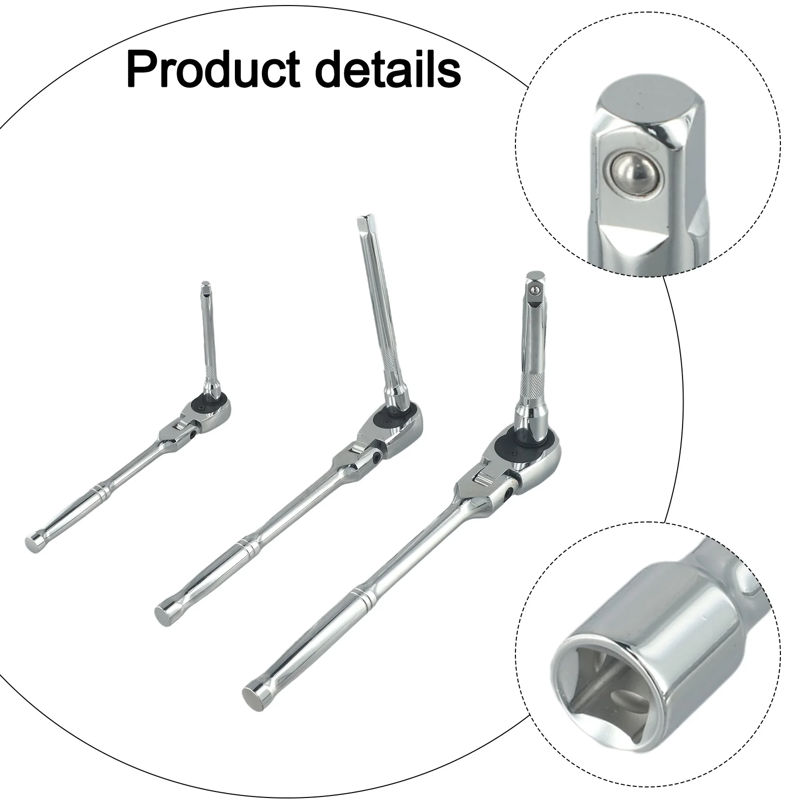 1 Set Flex Head Ratchet Set 1/4