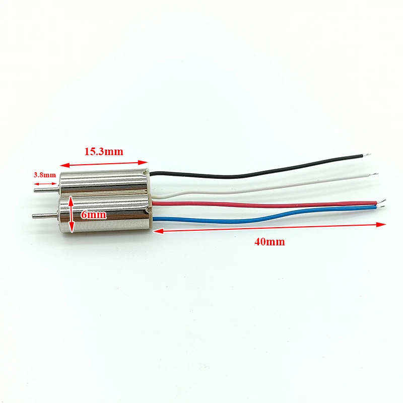 2 Stück 3,7 6mm * 15mm Mini kernloser Motor Gleichstrom 70000 V U/min Ultrahochgeschwindigkeits-Mikro-Hohl becher motor DIY RC Drohne Quadcopter Motor