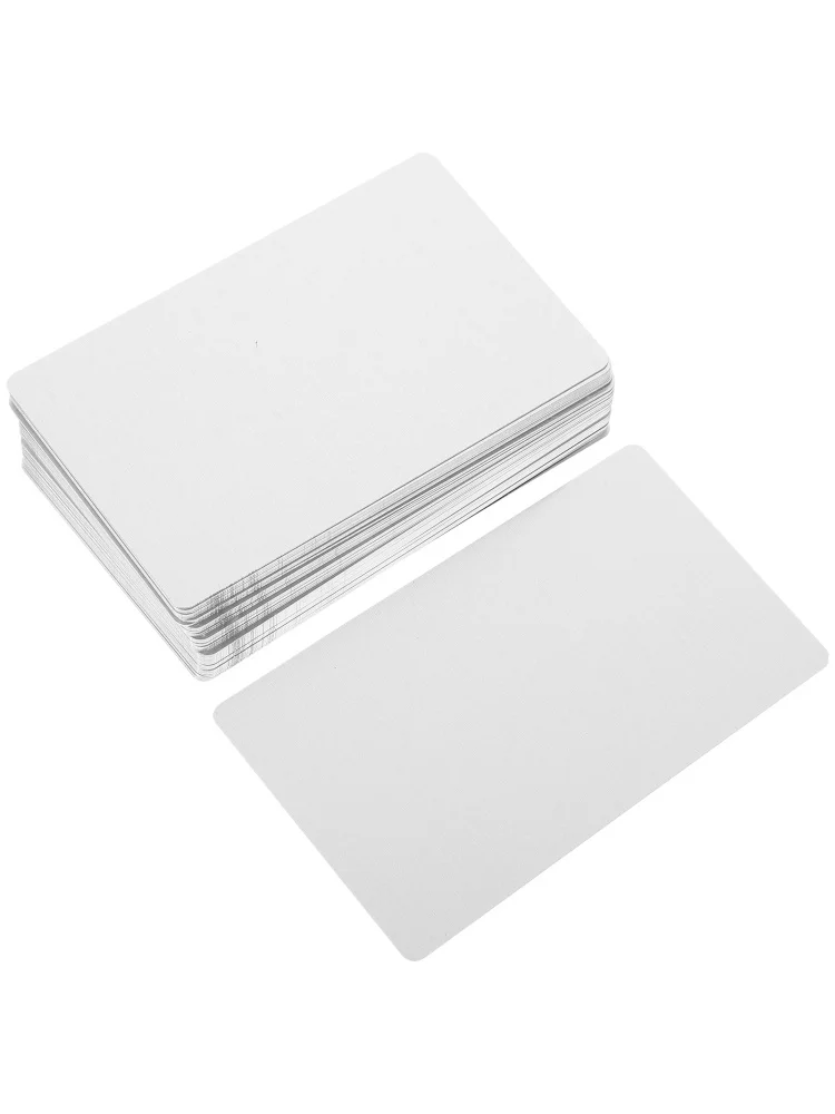 100 szt. Puste metalowe wizytówki z grubego aluminium do samodzielnego wykonania, sublimacji, grawerowania, gładka powierzchnia, zaokrąglone rogi, możliwość personalizacji, prezent — zdjęcie produktu 7