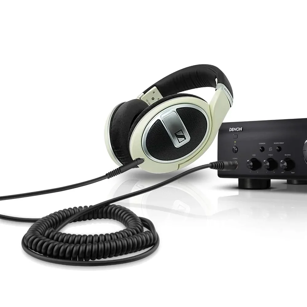 สายไฟต่อเปลี่ยนสายสปริง6.35มม. สำหรับหูฟังสตูดิโอ DJ DXP 820ประสิทธิภาพสูงพิเศษ840 860ลายเซ็น880